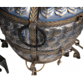 Тандыр Шелковый Путь, Синий, Болотный, откидная крышка, с 2-мя столиками