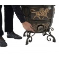  Тандыр «Перс Толпар», Черный, откидная крышка, с 2-мя столиками, на колесах