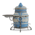 Тандыр «Тамерлан», Морская волна, отдельная крышка, со столиком, без колес