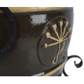 Тандыр «Уфа», Черный, откидная крышка, с 2-мя столиками, на колесах